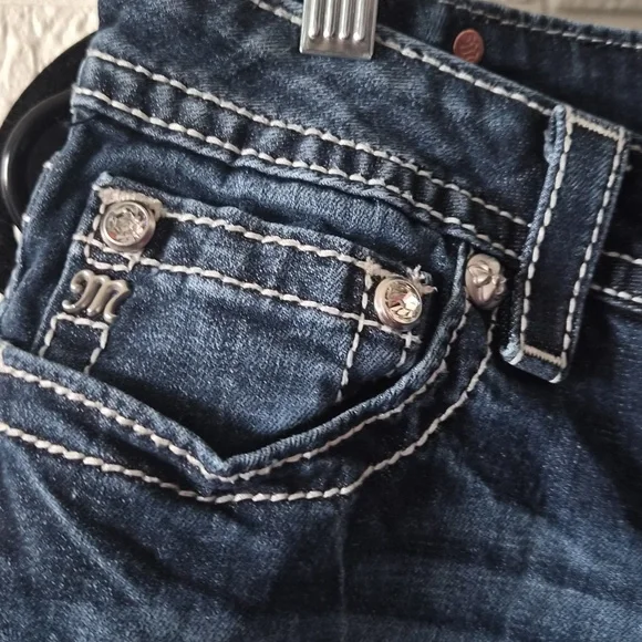 Miss Me Dark Blue Jean Shorts - Picture 2 of 7